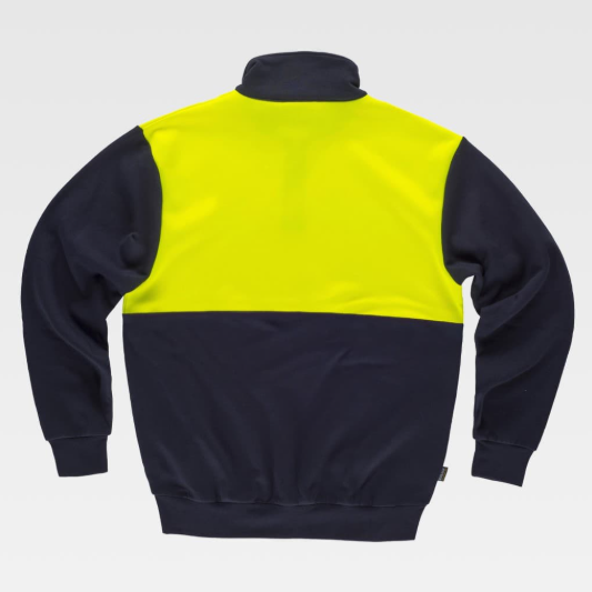 SUDADERA CON CREMALLERA - FLUOR