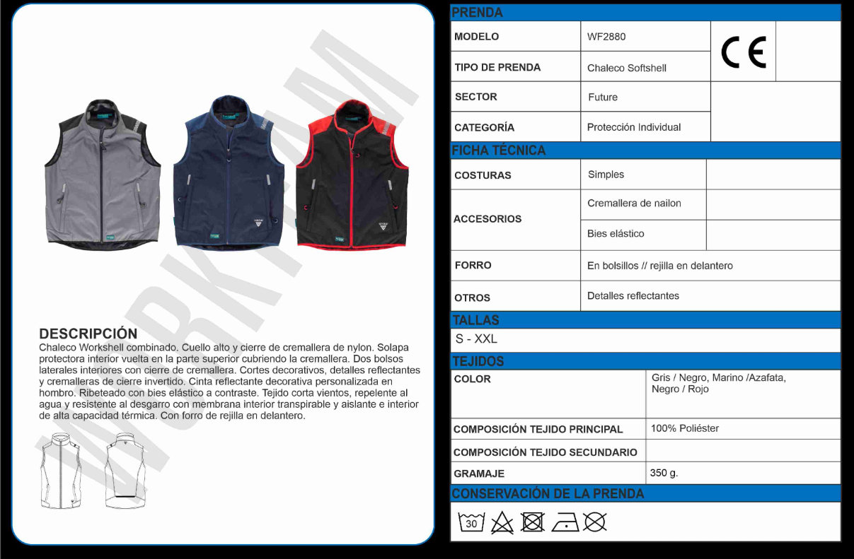 Chaleco Softshell cobinado y con detalles reflectantes