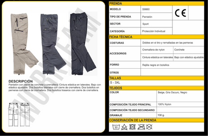 PANTALON DE MONTAÑA DE VERANO