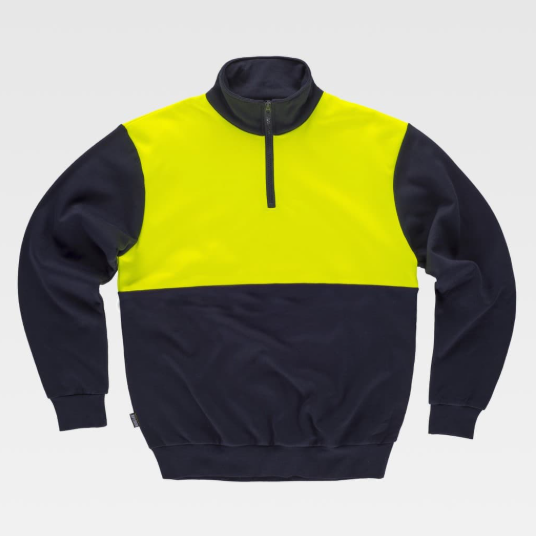 SUDADERA CON CREMALLERA - FLUOR