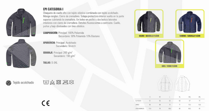 Chaqueta combinada con acolchado