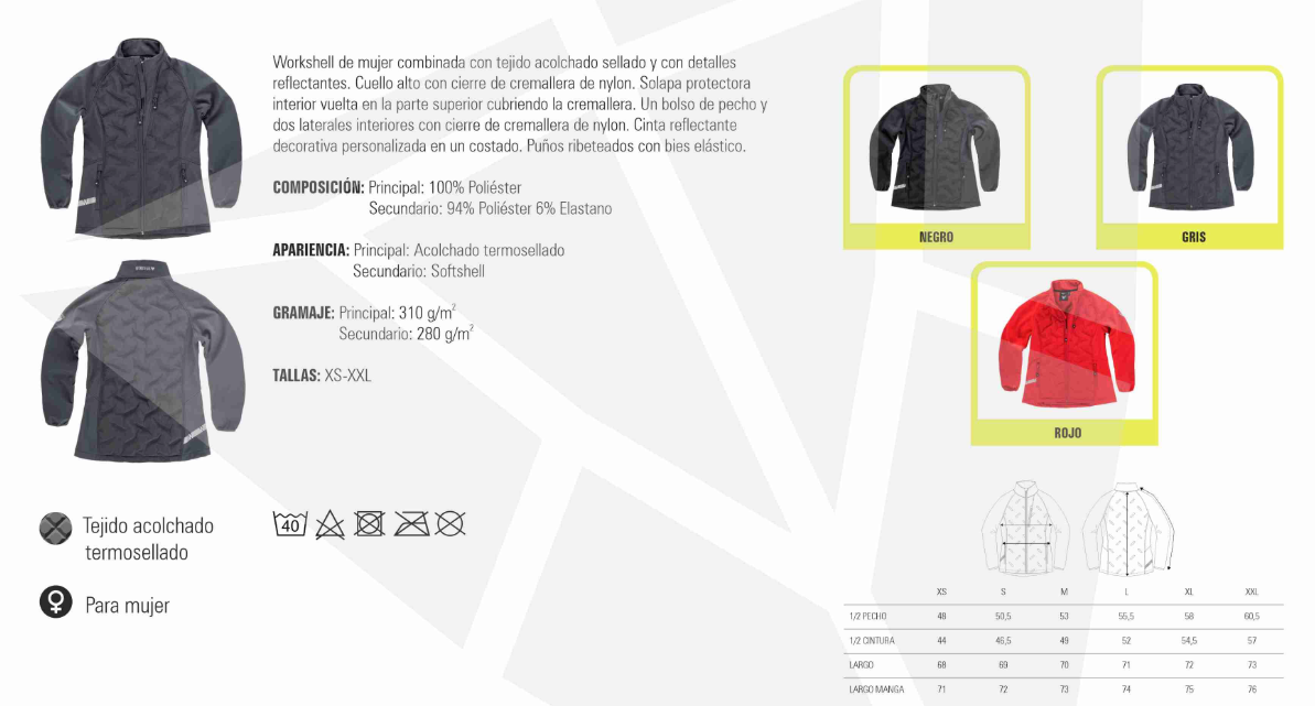 Chaqueta de mujer acolchada