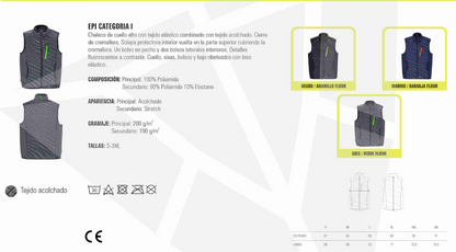 Chaleco combinado con acolchado