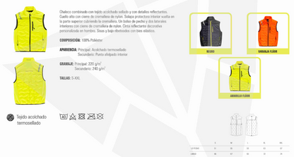 Chaleco con acolchado sellado
