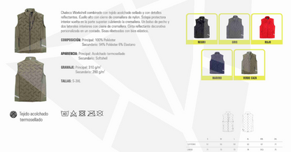 Chaleco con acolchado sellado