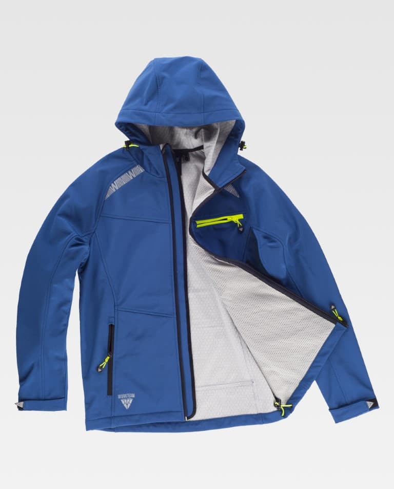 Chaqueta lisa con capucha interior polar