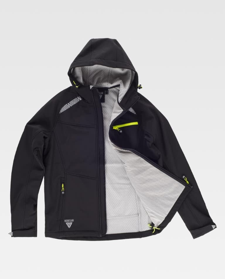Chaqueta lisa con capucha interior polar