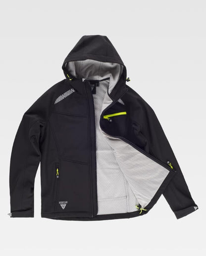 Chaqueta lisa con capucha interior polar