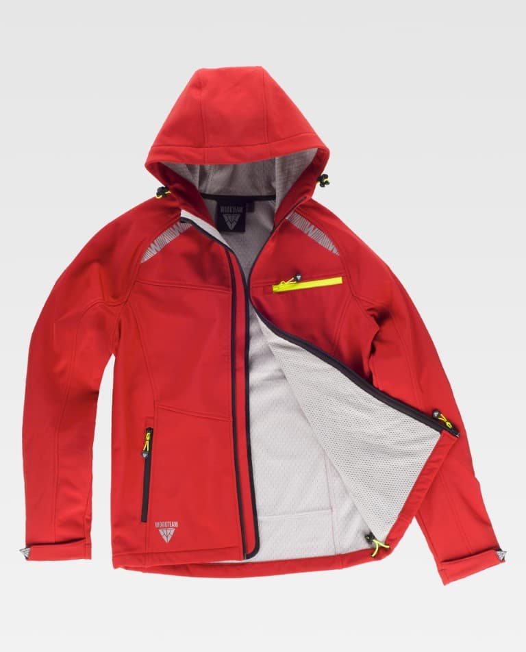 Chaqueta lisa con capucha interior polar