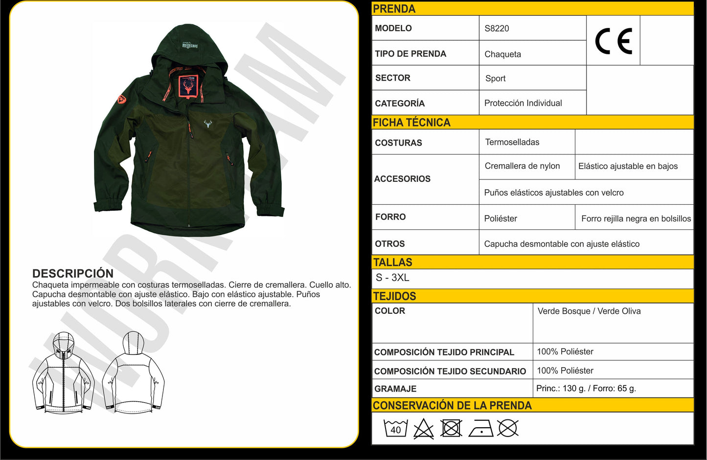 CHAQUETA IMPERMEABLE MONTAÑA