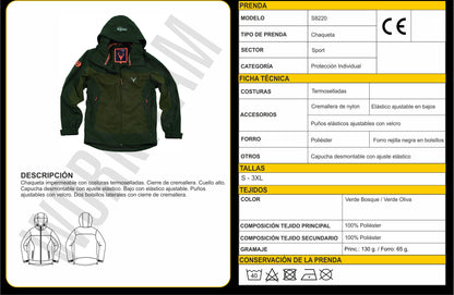 CHAQUETA IMPERMEABLE MONTAÑA