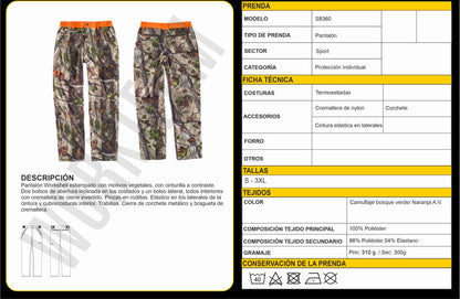 PANTALON HOJAS MONTAÑA