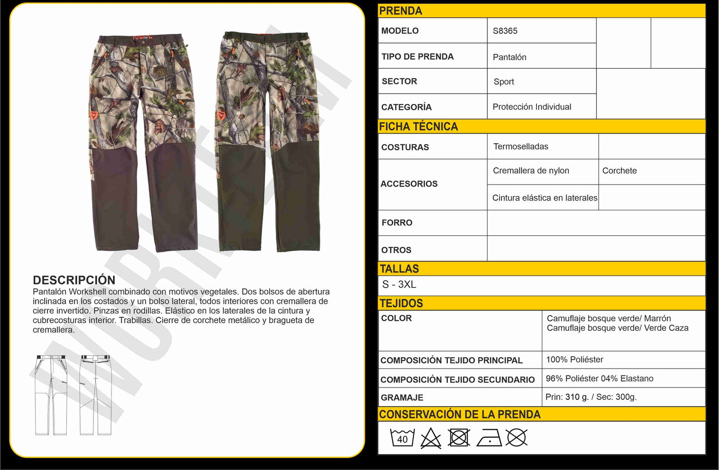 PANTALONES CAMUFLAJE MONTAÑA