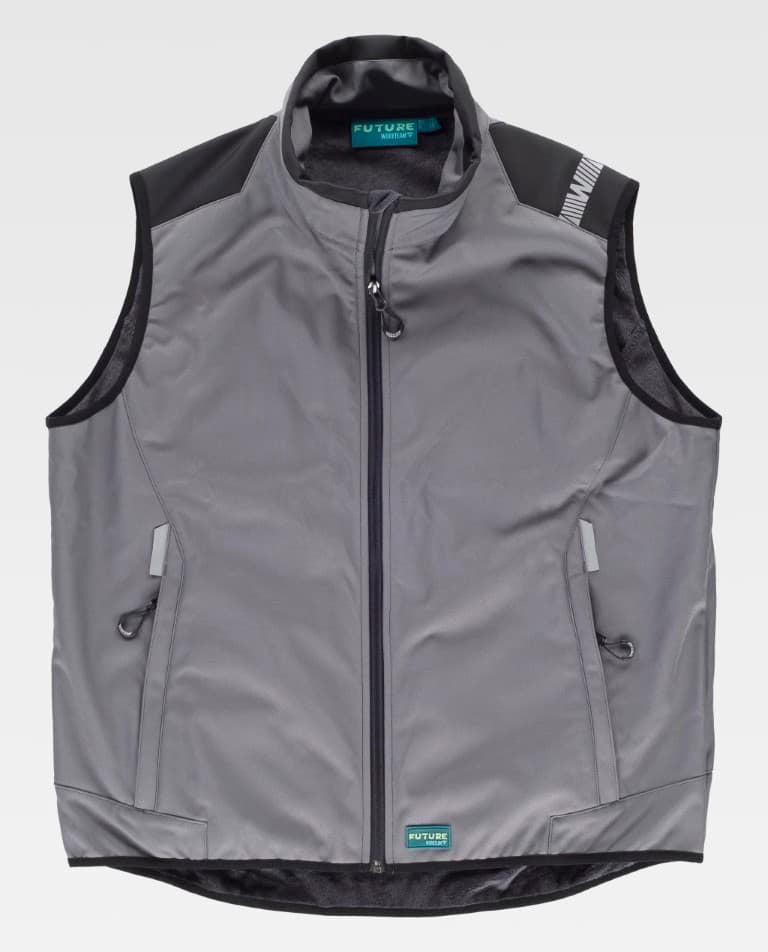 Chaleco Softshell cobinado y con detalles reflectantes