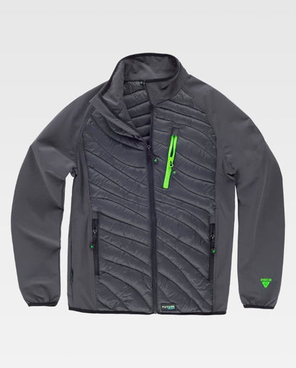 Chaqueta combinada con acolchado