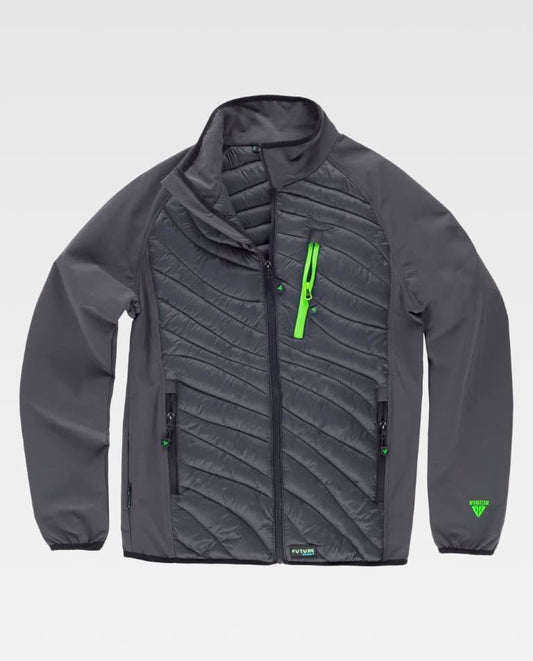 Chaqueta combinada con acolchado