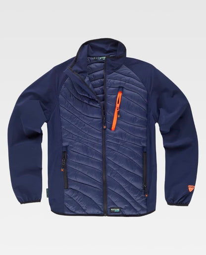 Chaqueta combinada con acolchado