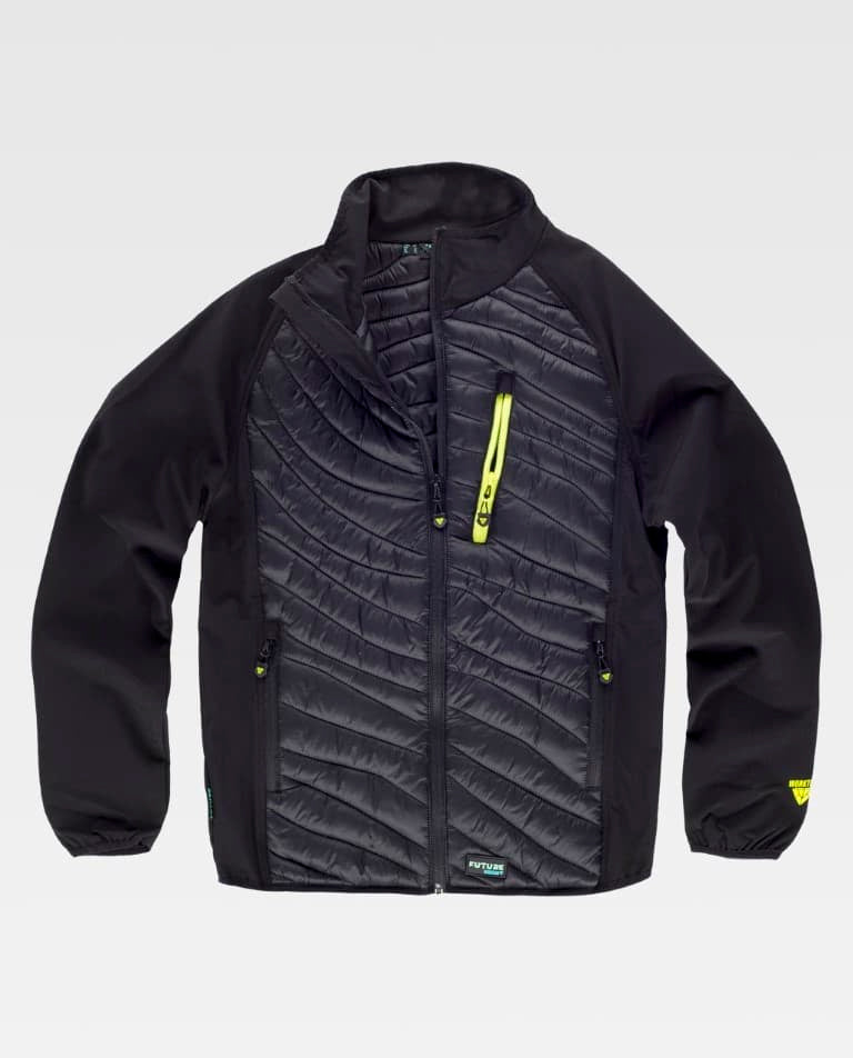 Chaqueta combinada con acolchado