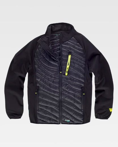 Chaqueta combinada con acolchado